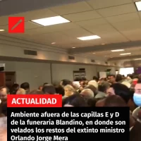 Ambiente de la funeraria Blandino, en donde son velados los restos del extinto ministro Orlando Jorge Mera