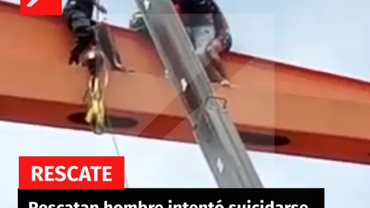 Rescatan hombre intentó lanzarse del puente Hermosos Patiño