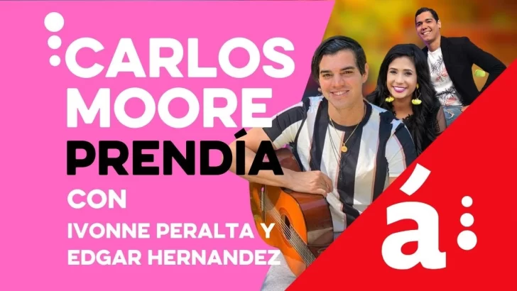 Carlos Moore llega con prendía a Cable Tierra e Ivonne Peralta y Edgar Hernández lo entrevistan