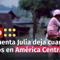 Tormenta Julia deja cuantiosos daños a su paso por América Central
