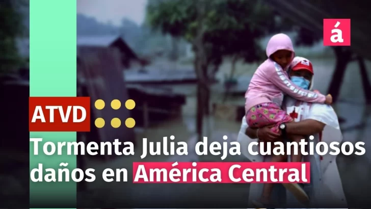 Tormenta Julia deja cuantiosos daños a su paso por América Central
