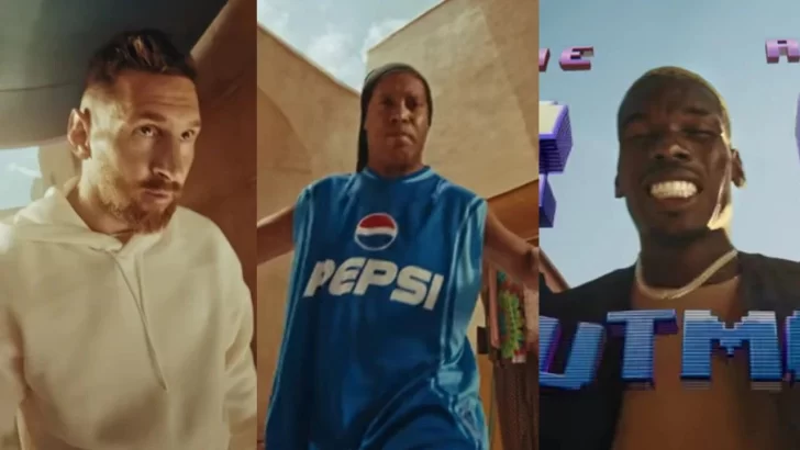Messi, Pogba y Ronaldinho protagonizan comercial de Pepsi de Qatar 2022