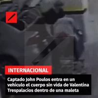 Captado John Poulos entra en un vehículo el cuerpo sin vida de Valentina Trespalacios dentro de una maleta