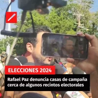 Rafael Paz denuncia casas de campaña cerca de algunos recintos electorales
