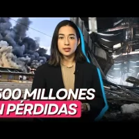 Se estiman pérdidas de 500 millones de pesos en incendio del Merca Santo Domingo