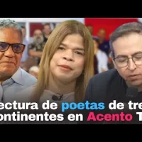 Lectura de poetas de tres continentes en Acento TV