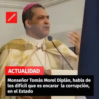 El obispo auxiliar de Santiago, monseñor Tomás  Morel  Diplán,  habla de los difícil que es encarar  la corrupción