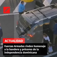 Fuerzas Armadas rinden homenaje a la bandera y próceres de la independencia dominicana