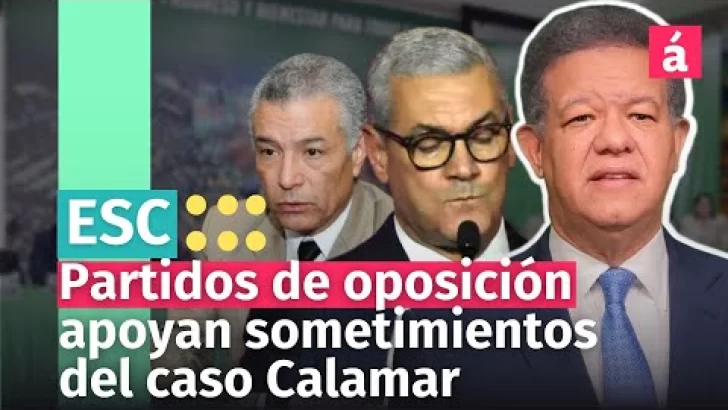 Mayoría partidos de oposición apoyan sometimiento de exfuncionrios peledeístas en caso Calamar
