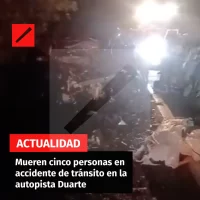 Mueren cinco personas en accidente de tránsito en la autopista Duarte