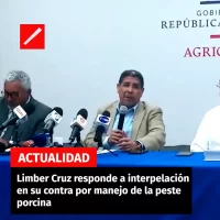 Limber Cruz responde a interpelación en su contra por manejo de la peste porcina