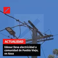 Edesur lleva electricidad a comunidad de Pueblo Viejo, en Azua