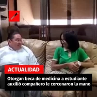 Otorgan beca de medicina a estudiante auxilió compañero le cercenaron la mano