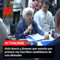Ortiz Bosch y jóvenes que votarán por primera vez inscriben candidatura de Luis Abinader