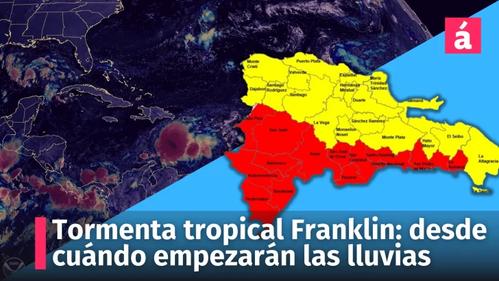 Tormenta tropical Franklin: desde cuándo empezarán las lluvias