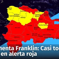Tormenta Franklin: Pone en alerta roja casi toda la República Dominicana