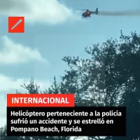 En Pompano Beach, Florida, se ha registrado un incidente en el que un helicóptero perteneciente a la policía sufrió un accidente