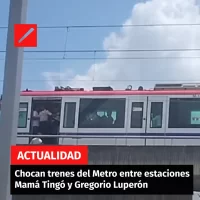 Chocan trenes del Metro entre estaciones Mamá Tingó y Gregorio Luperón