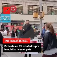 Protesta en NY estafados por inmobiliaria en el país
