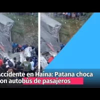 Accidente en Haina: Patana choca con autobús de pasajeros