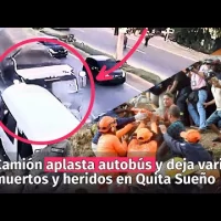 Así fue el accidente en Quita Sueño: Camión aplasta autobús y deja varios muertos y heridos