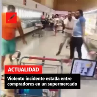 Violento incidente estalla entre compradores en un supermercado