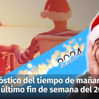 Cuál es el pronóstico del tiempo de mañana viernes y para el último fin de semana del 2023