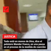 Todo está en manos de Dios, dice el pelotero Wander Franco, en una pausa en el proceso de la medida de coerción
