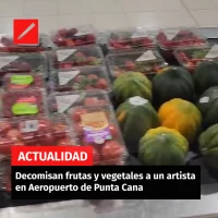 Decomisan frutas y vegetales a un artista en Aeropuerto de Punta Cana