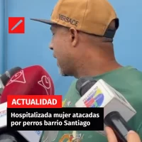 Hospitalizada mujer atacadas por perros barrio Santiago