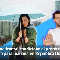 Clima: un sistema frontal condiciona el pronóstico del tiempo mañana en la Republica Dominicana