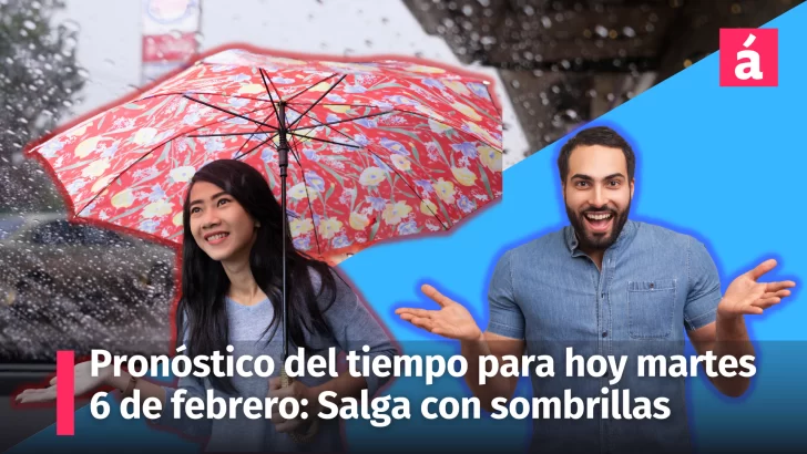 Pronóstico del tiempo para hoy martes 6 de febrero: Salga con sombrillas