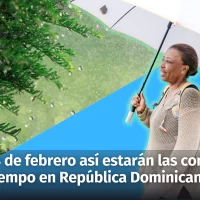Hoy jueves 8 de febrero así estarán las condiciones del tiempo en República Dominicana