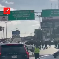 Se registra una protesta en la avenida 27 de Febrero