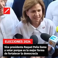 Vice presidenta Raquel Peña llama a votar porque es la mejor forma de fortalecer la democracia