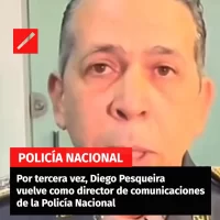 Por tercera vez, Diego Pesqueira vuelve como director de comunicaciones de la Policía Nacional