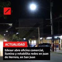 Edesur abre oficina comercial, ilumina y rehabilita redes en Juan de Herrera, en San Juan