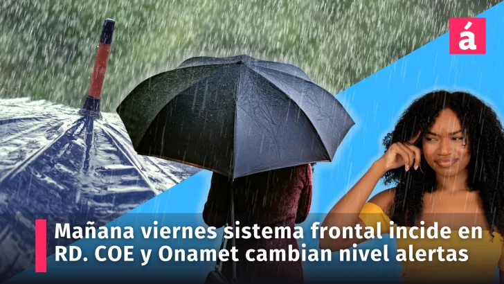 Informe del tiempo: mañana viernes sistema frontal incide en la República Dominicana