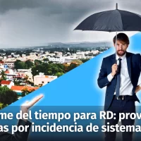 Clima: alertas meteorológicas en el informe del tiempo para la República Dominicana por la incidencia de sistema frontal