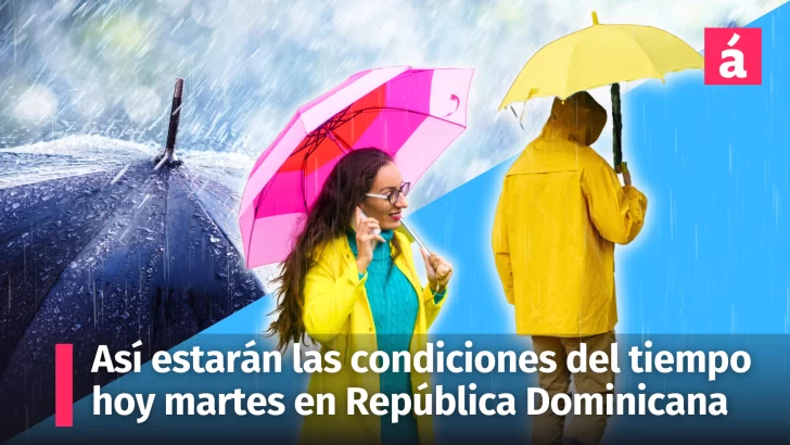 Hoy martes 16 así estarán las condiciones del tiempo en la República Dominicana