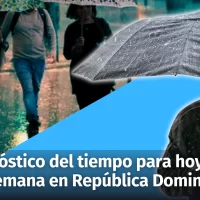 Las condiciones del tiempo hoy y el fin de semana en la República Dominicana continúan afectadas por la vaguada