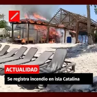 Se registra incendio en isla Catalina