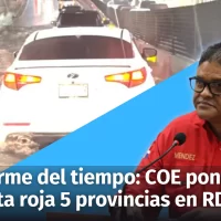 Pronóstico del tiempo en la República Dominicana: COE anuncia que 5 provincias están en alerta roja por lluvias