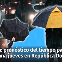 Clima: el pronóstico del tiempo par mañana jueves en la República Dominicana condicionado por la vaguada
