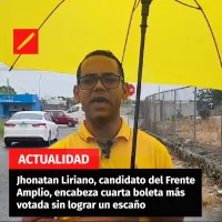 Jhonatan Liriano, candidato del Frente Amplio, encabeza cuarta boleta más votada sin lograr un escaño