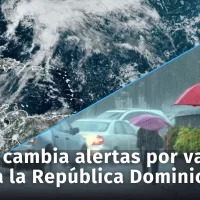 Boletín de las 2pm del COE con las alertas para República Dominicana por incidencia de vaguada