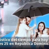 Informe del tiempo para hoy lunes y mañana martes 25 de junio en la República Dominicana