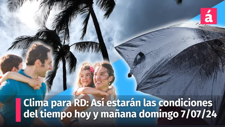 Clima: condiciones del tiempo para éste fin de semana en la República Dominicana (actualizado 06/07/2024 a las 12:00pm)