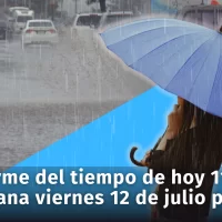 Clima: Pronóstico del tiempo de hoy jueves y mañana viernes 12 de julio en República Dominicana