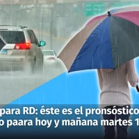 Informe del tiempo para hoy 15 y mañana miércoles 16 de julio en República Dominicana